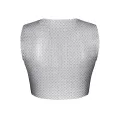Schwarz/silbernes Top STOrsola001 von Demoniq Silver Touch Collection