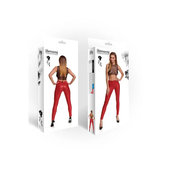 Rote Leggings BRLidia001 von Demoniq Black Rose 2.0 Collection | Fesselliebe.de