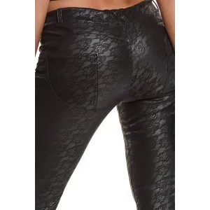 Schwarze Leggings BRConstanza001 von Demoniq Black Rose 2.0 Collection