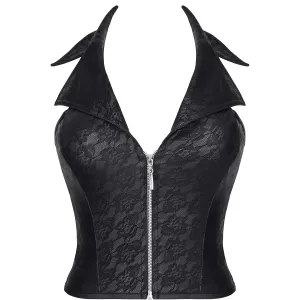 Schwarzes Top BRLudmila001 von Demoniq Black Rose 2.0 Collection