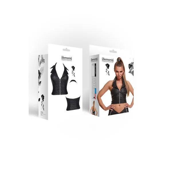 Schwarzes Top BRLudmila001 von Demoniq Black Rose 2.0 Collection | Fesselliebe.de