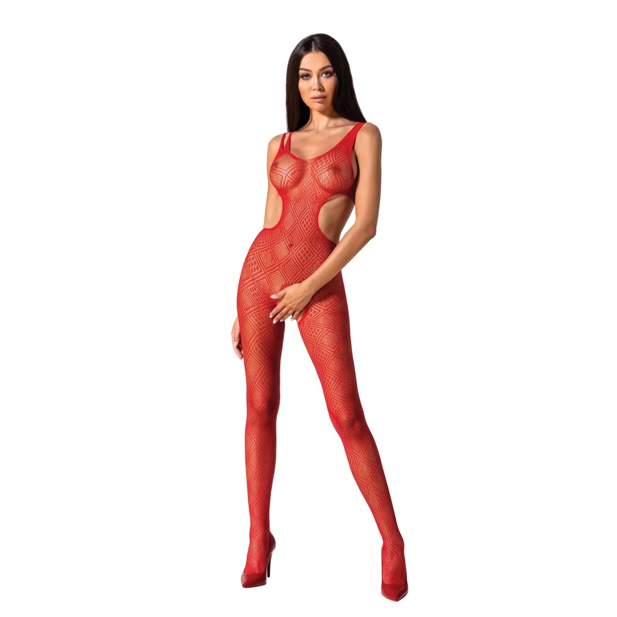 Roter ouvert Bodystocking BS085 von Passion | Fesselliebe.de