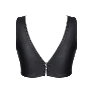 Schwarzes Damen-Top BRElisabetta001 von Demoniq Black Rose 2.0 Collection