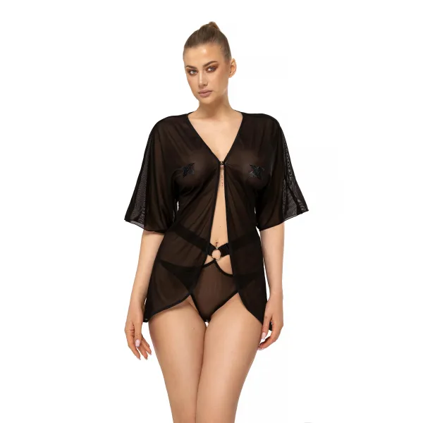 Schwarze Robe AA052445 von Anais Apparel | Fesselliebe.de