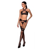 Schwarzes 3-teilges Set PA596210 von Passion | Fesselliebe.de