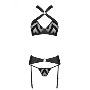 Schwarzes 3-teilges Set PA596210 von Passion