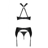 Schwarzes 3-teilges Set PA596210 von Passion | Fesselliebe.de