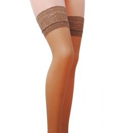 Halterlose Strümpfe ST003 beige von Passion | Fesselliebe.de