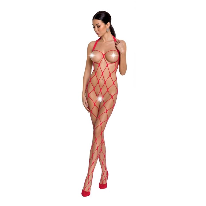 Roter ouvert Bodystocking BS091 von Passion | Fesselliebe.de