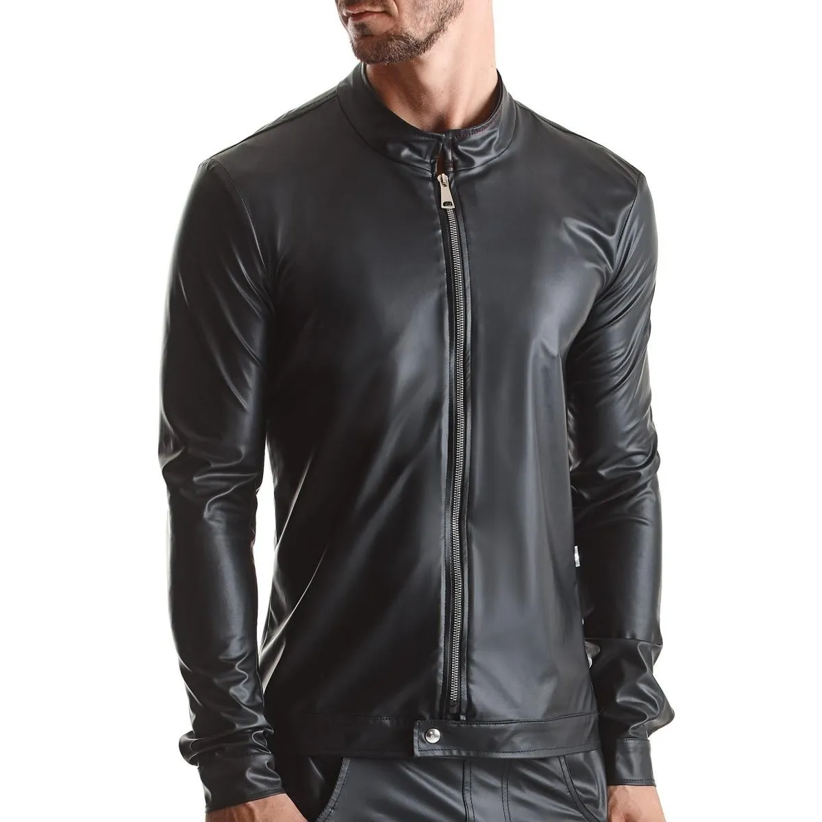 Herren Jacke RMGiorgio001 schwarz von Regnes Fetish Planet | Fesselliebe.de
