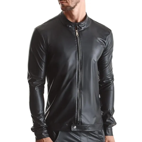 Herren Jacke RMGiorgio001 schwarz von Regnes Fetish Planet | Fesselliebe.de