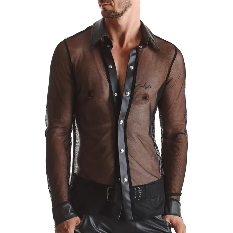 Herren Hemd RMCesare001 schwarz von Regnes Fetish Planet | Fesselliebe.de