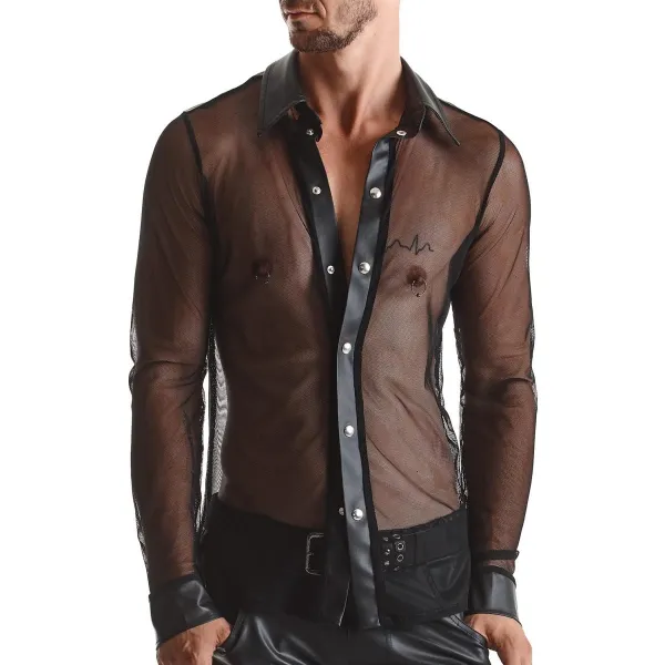 Herren Hemd RMCesare001 schwarz von Regnes Fetish Planet | Fesselliebe.de