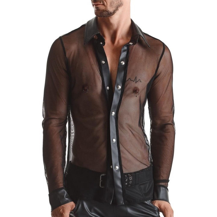 Herren Hemd RMCesare001 schwarz von Regnes Fetish Planet | Fesselliebe.de