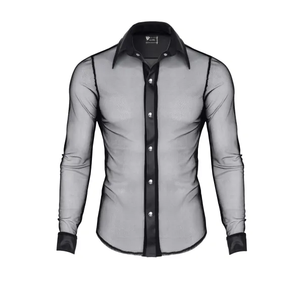 Herren Hemd RMCesare001 schwarz von Regnes Fetish Planet | Fesselliebe.de