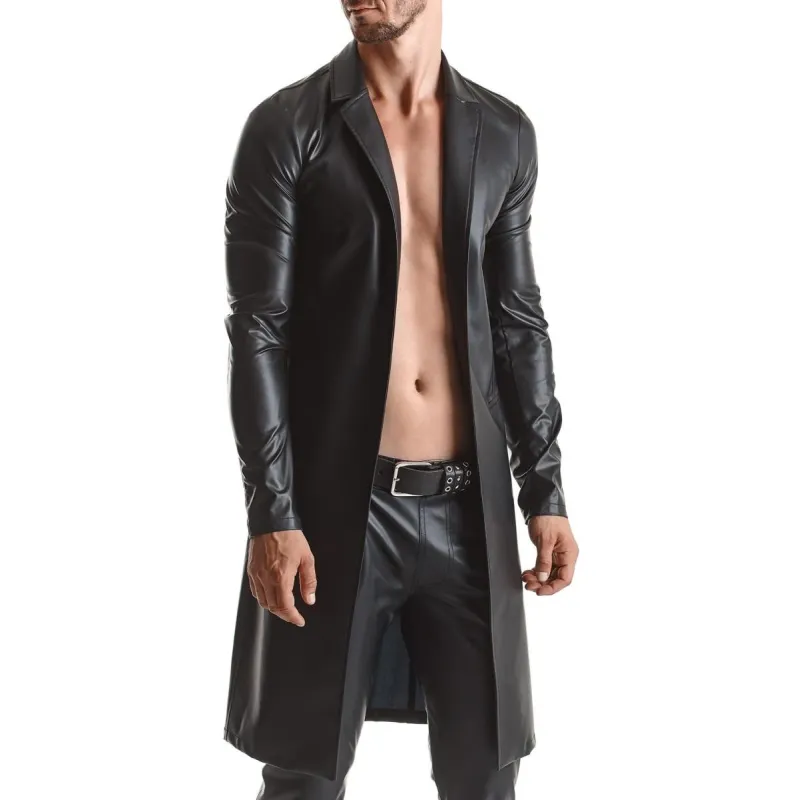 Herren Mantel RMSergio001 schwarz von Regnes Fetish Planet | Fesselliebe.de