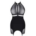 Schwarzes Straps-Kleid LXPriscila001 von Demoniq LadyX