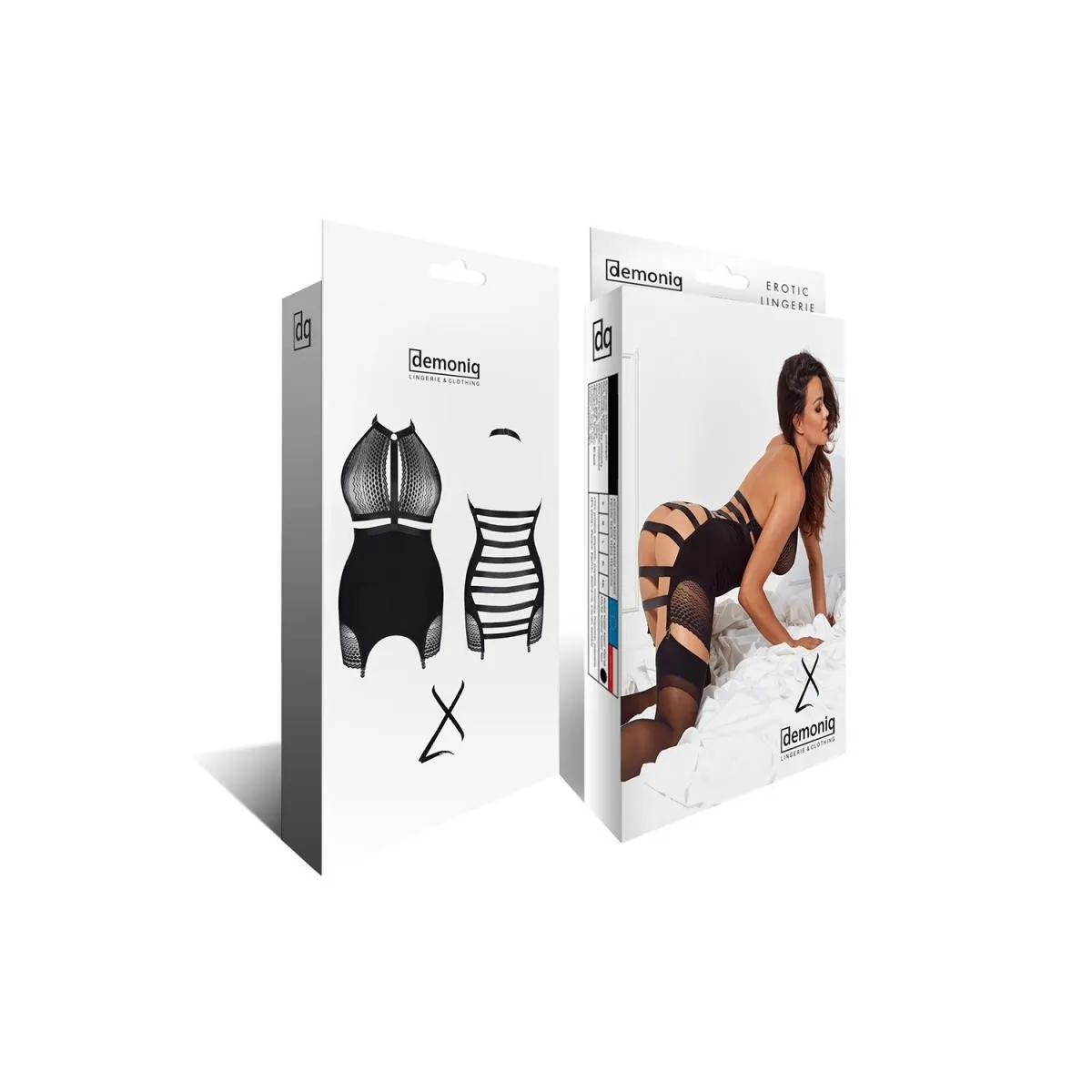 Schwarzes Straps-Kleid LXPriscila001 von Demoniq LadyX | Fesselliebe.de