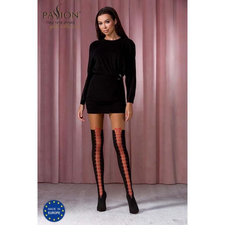 Strumpfhose TI114 schwarz/rot von Passion | Fesselliebe.de