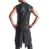 Halblanger Herren Mantel RMMarco001 schwarz von Regnes Fetish Planet | Fesselliebe.de