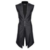 Halblanger Herren Mantel RMMarco001 schwarz von Regnes Fetish Planet | Fesselliebe.de