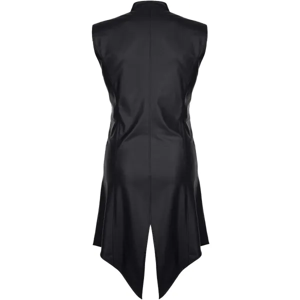 Halblanger Herren Mantel RMMarco001 schwarz von Regnes Fetish Planet | Fesselliebe.de