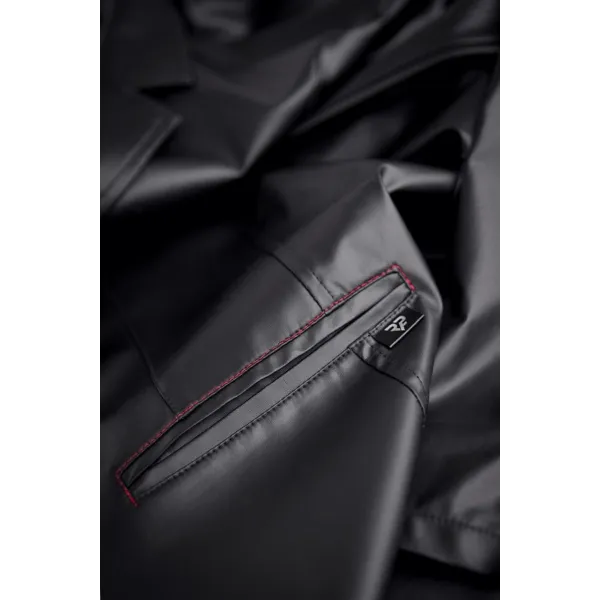 Halblanger Herren Mantel RMMarco001 schwarz von Regnes Fetish Planet | Fesselliebe.de