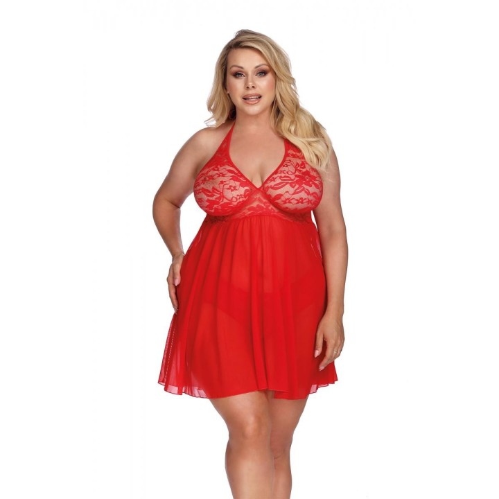 Rotes Babydoll AA052973 von Anais Apparel Plus Size | Fesselliebe.de