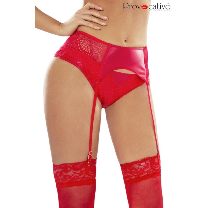 Roter Hot Dentelle Strumpfhaltergürtel von PRovocative | Fesselliebe.de