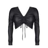 Schwarzes Damen-Top BRAdriana001 von Demoniq Black Rose 2.0 Collection | Fesselliebe.de