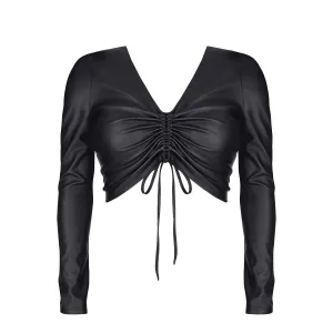 Schwarzes Damen-Top BRAdriana001 von Demoniq Black Rose 2.0 Collection