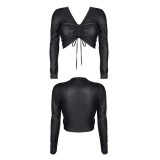 Schwarzes Damen-Top BRAdriana001 von Demoniq Black Rose 2.0 Collection | Fesselliebe.de