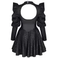 Schwarzes Minikleid BRChiara001 von Demoniq Black Rose 2.0 Collection
