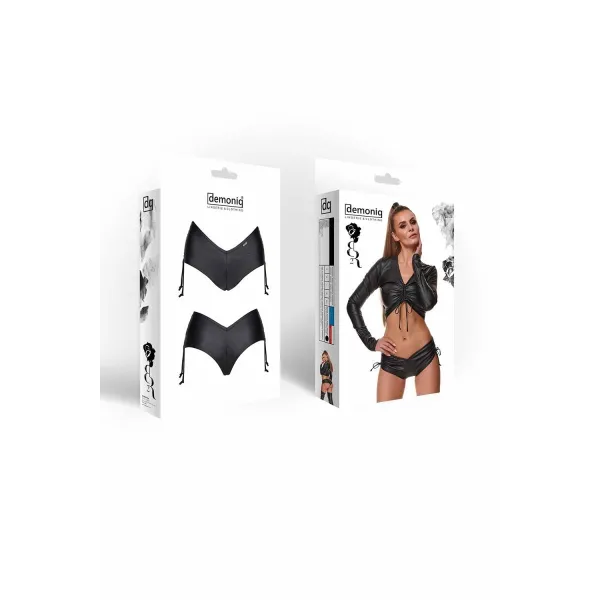 Schwarze Damen-Shorts BRAgostina001 von Demoniq Black Rose 2.0 Collection | Fesselliebe.de