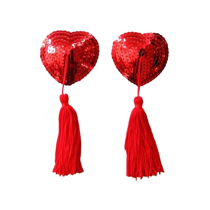 Rote Nipples Cover Heart, selbstklebend, Brustwarzenschmuck von PRovocative | Fesselliebe.de