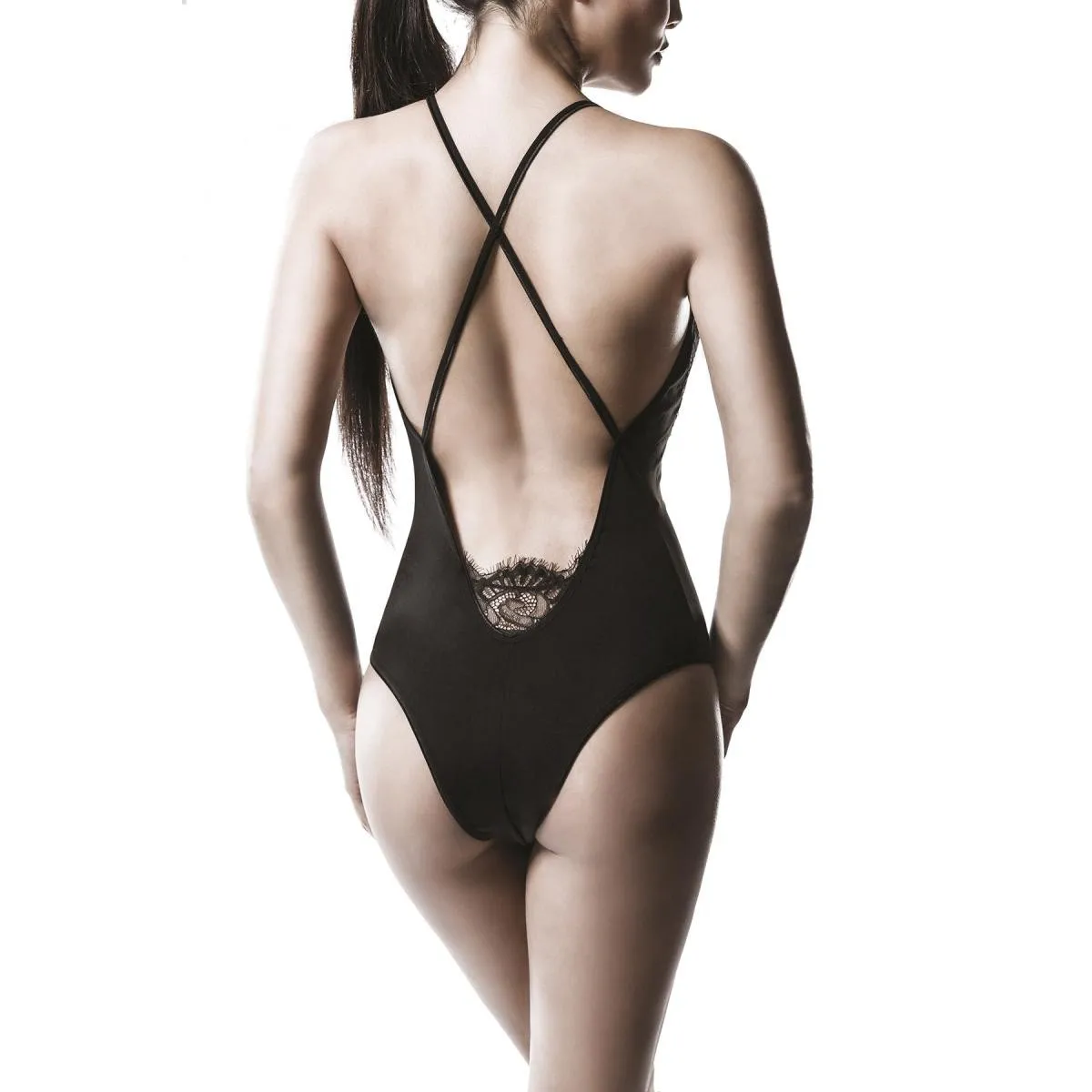 Schwarzer Spitzen Body 15305 von Grey Velvet | Fesselliebe.de