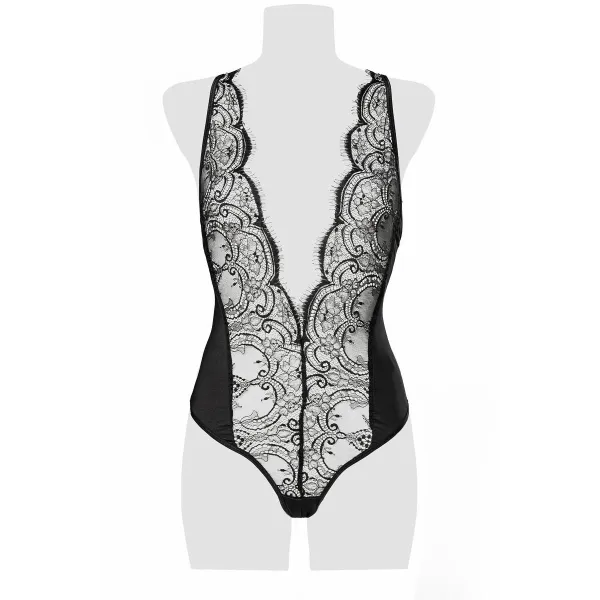 Schwarzer Spitzen Body 15305 von Grey Velvet | Fesselliebe.de