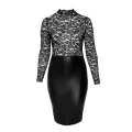 Midi Kleid mit weicher Spitze F269 von Noir Handmade Curve Collection