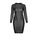 Klassisches Kleid aus weichem und elastischen Tüll F270 von Noir Handmade Curve Collection