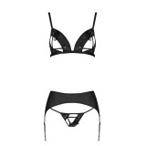 Schwarzes 3tlg. Set PA596237 von Passion | Fesselliebe.de