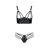 Schwarzer Kunstleder Bikini PA596234 von Passion | Fesselliebe.de