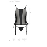 Schwarzes Kunstleder Corset PA596228 von Passion | Fesselliebe.de