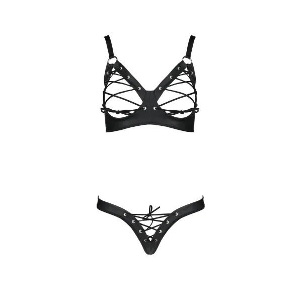 Schwarzer Kunstleder Bikini PA596177 von Passion | Fesselliebe.de