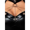 Schwarzes Wetlook Minikleid 18287 von Saresia