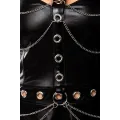 Schwarzes Wetlook Minikleid 18289 von Saresia