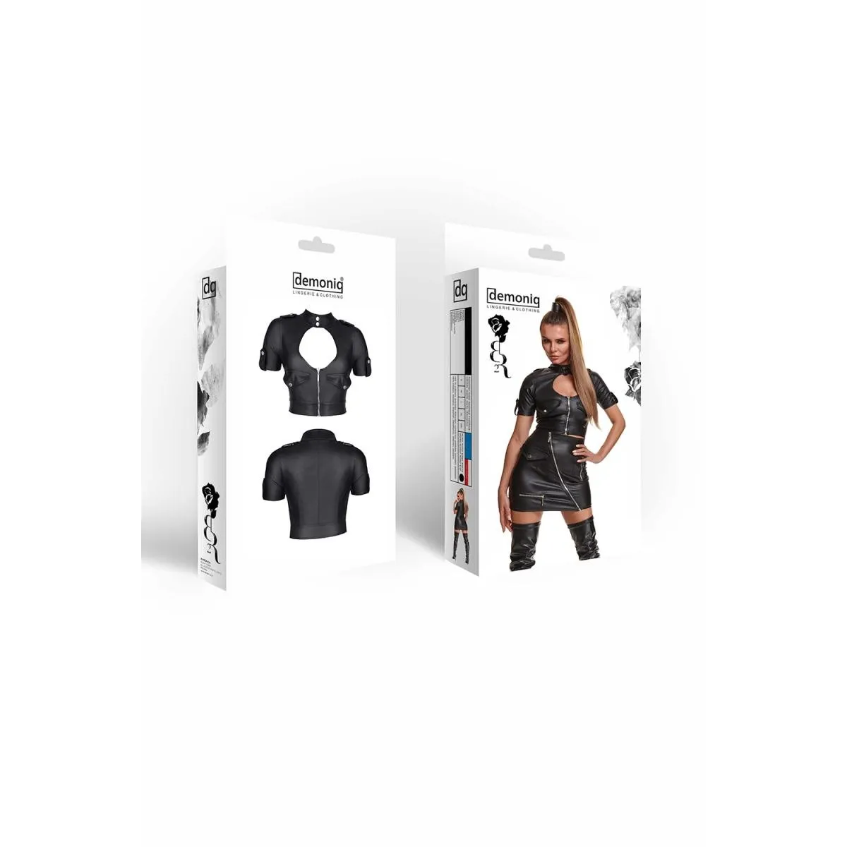 Schwarzes Damen-Top BREnrica001 von Demoniq Black Rose 2.0 Collection | Fesselliebe.de