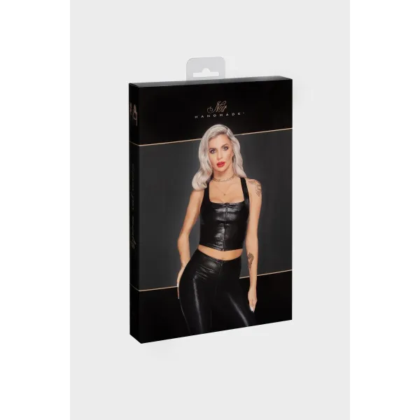F275 Snake Wetlook Top mit Reißverschluss von Noir Handmade | Fesselliebe.de