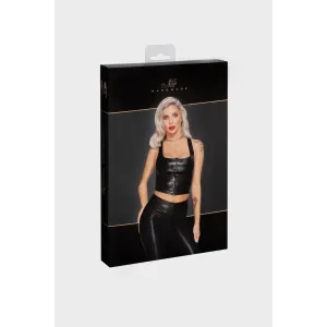 F275 Snake Wetlook Top mit Reißverschluss von Noir Handmade