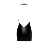 F283 Powerwetlook Minikleid mit tiefem Rückenausschnitt und Reißverschluss von Noir Handmade | Fesselliebe.de