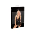 F283 Powerwetlook Minikleid mit tiefem Rückenausschnitt und Reißverschluss von Noir Handmade
